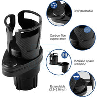 Adjustable 2in1 Car Seat Cup Holder Water Bottle Drink Coffee Cleanse Storage - view 7