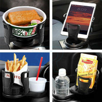 Adjustable 2in1 Car Seat Cup Holder Water Bottle Drink Coffee Cleanse Storage - view 8