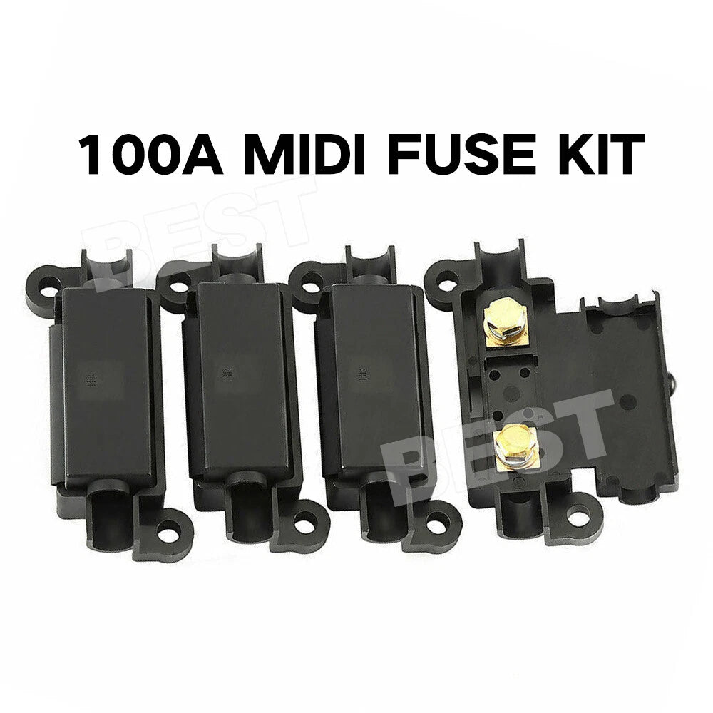 100A MIDI FUSE KIT 4 ANS Holder 7 x 100 AMP Fuses to suit Redarc BCDC Battery - view 1