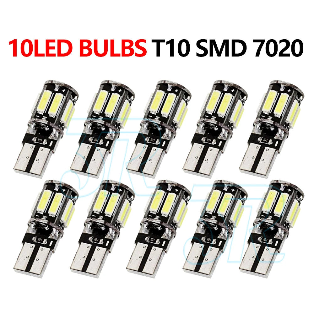 4X T10 LED CANBUS 12V W5W 7020 COOL WHITE CAR TAIL SIDE LIGHTS TURN PARK BULB - view 1