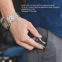 Smart Key Holder Organizer Compact Pocket Size Folder Keychain Ring Aluminium - view 6