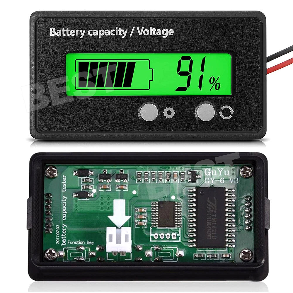 12V-48V Volt Meter Battery Status Indicator Voltage Voltmeter Monitor Caravan - view 1