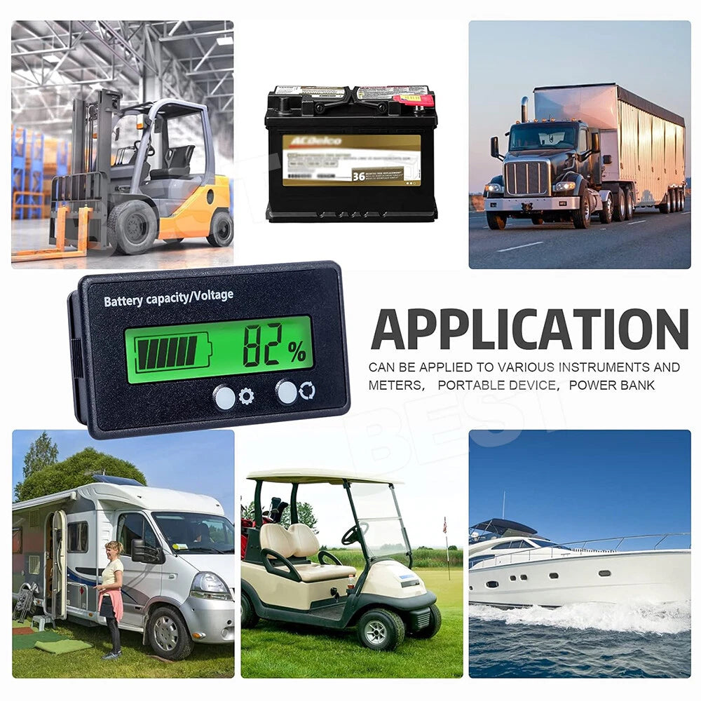12V-48V Volt Meter Battery Status Indicator Voltage Voltmeter Monitor Caravan - view 7