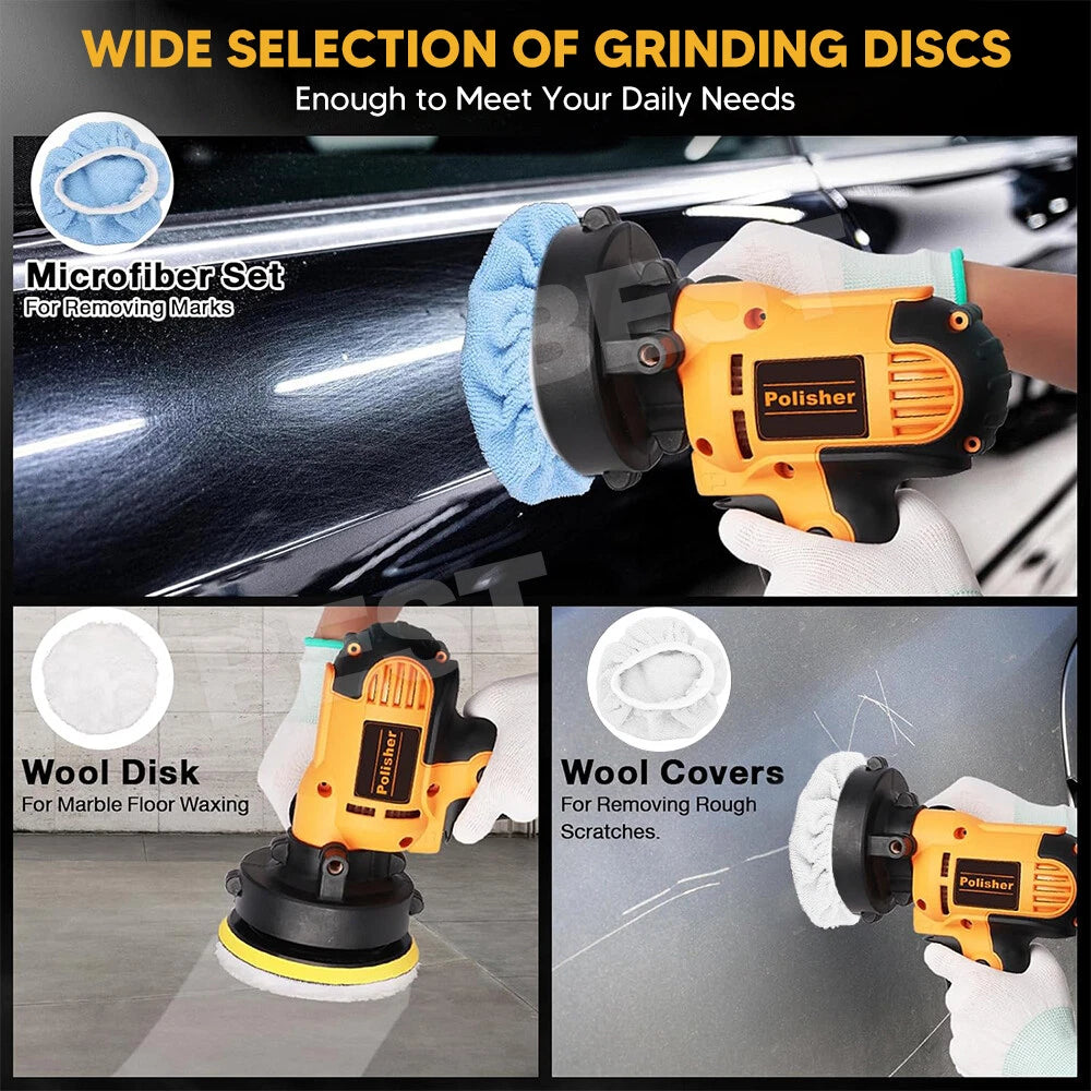 700W Electric Car Polisher 125mm Portable Polishing Machine Waxer