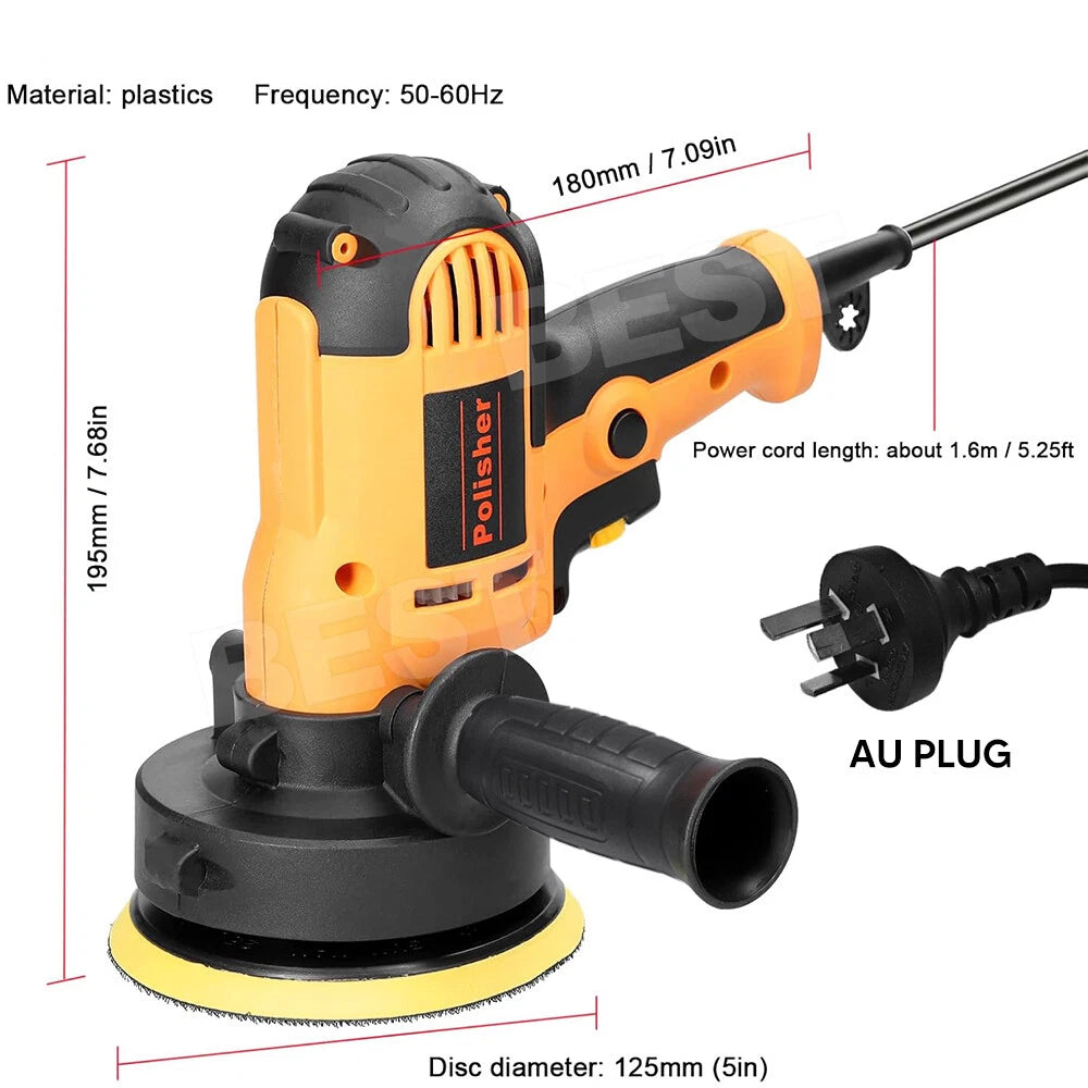 700W Electric Car Polisher 125mm Portable Polishing Machine Waxer