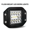 2x 5inch Osram Flush Mount Square LED Work Light 4x4 Reverse Lamp 12V