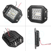 2x 5inch Osram Flush Mount Square LED Work Light 4x4 Reverse Lamp 12V - view 3
