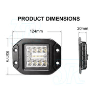 2x 5inch Osram Flush Mount Square LED Work Light 4x4 Reverse Lamp 12V - view 4