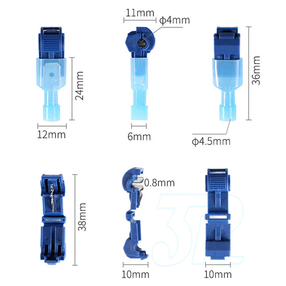60pcs T-Tap Electrical Wire Crimp Terminals Quick Splice Cable Connectors Kit - view 2