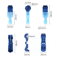 60pcs T-Tap Electrical Wire Crimp Terminals Quick Splice Cable Connectors Kit - view 2