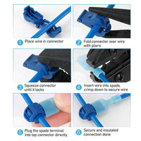 60pcs T-Tap Electrical Wire Crimp Terminals Quick Splice Cable Connectors Kit - view 7