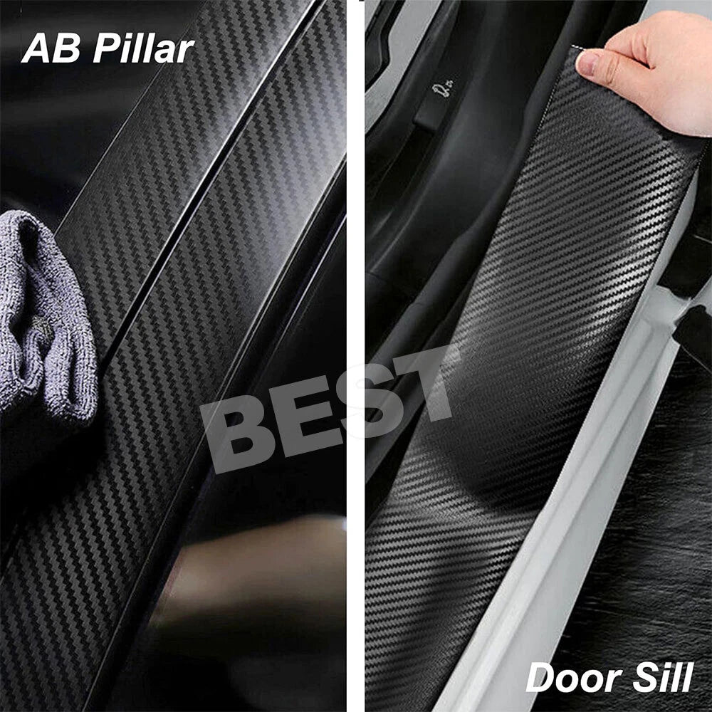 152x300/70CM 4D BLACK CARBON FIBER FIBRE CAR VINYL WRAP FILM ROLL AIR RELEASE - view 4