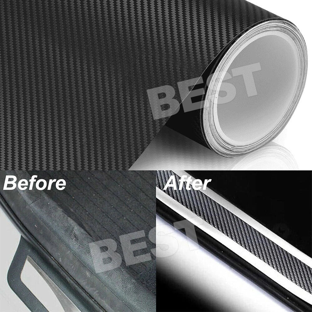 152x300/70CM 4D BLACK CARBON FIBER FIBRE CAR VINYL WRAP FILM ROLL AIR RELEASE - view 7