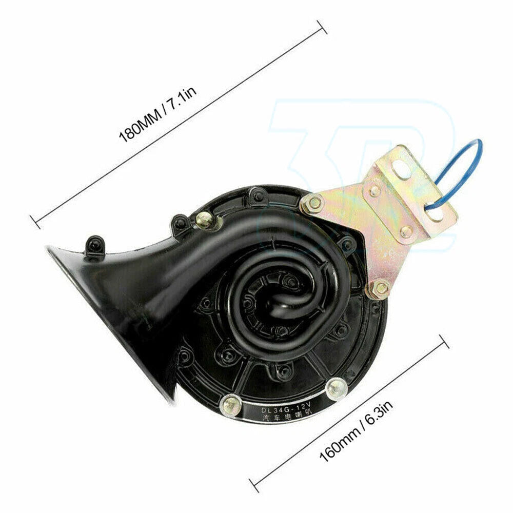 12V 300DB Air Horn Super Loud Snail Horns Siren for Motorcycle Car Truck Boat - view 2