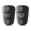 2PCS For Hyundai i30 i20 Elantra 3 Button Flip Key Replacement Remote Rubber Pad