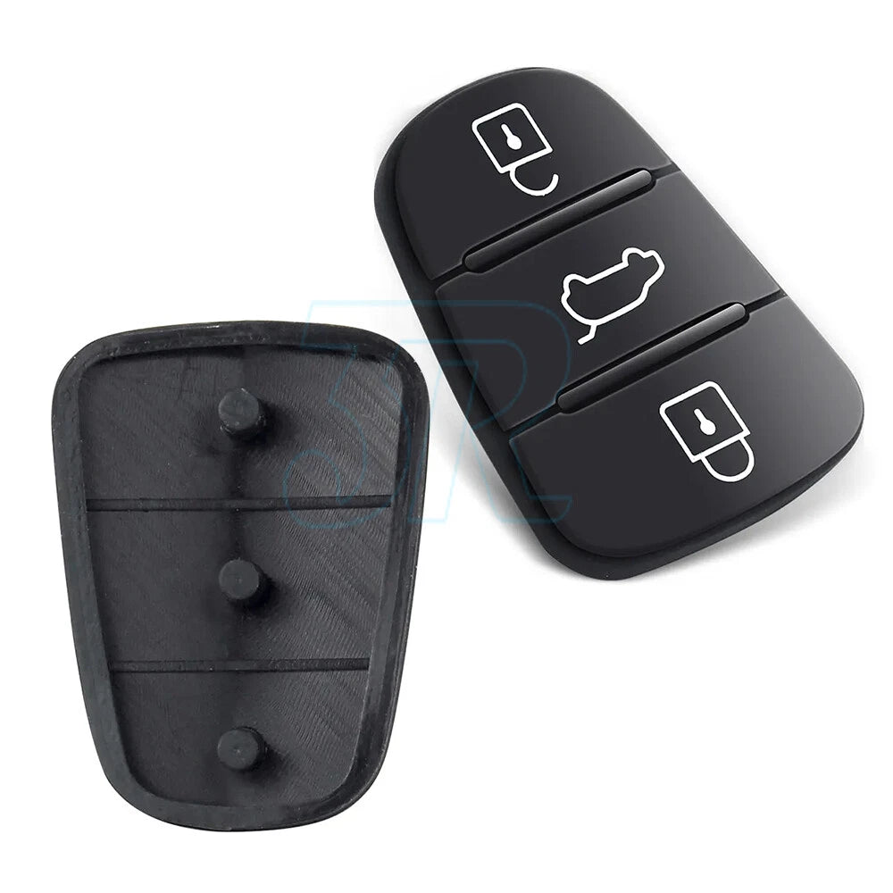 2PCS For Hyundai i30 i20 Elantra 3 Button Flip Key Replacement Remote Rubber Pad - view 4