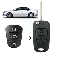 2PCS For Hyundai i30 i20 Elantra 3 Button Flip Key Replacement Remote Rubber Pad - view 6