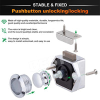 20pcs Push Button Drawer Cupboard Door Catch Lock Caravan RV Cabinet Latch Knob - view 2