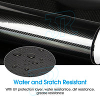 1.51 X 1M 5D GLOSS BLACK CARBON FIBER FIBRE CAR VINYL WRAP FILM ROLL AIR RELEASE - view 3