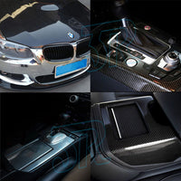 1.51 X 1M 5D GLOSS BLACK CARBON FIBER FIBRE CAR VINYL WRAP FILM ROLL AIR RELEASE - view 7