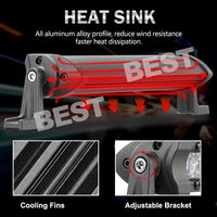 2x 7"inch LED Light Bar 60W Slim 6D Single Row Driving Beam Work Lamp Marine - view 6