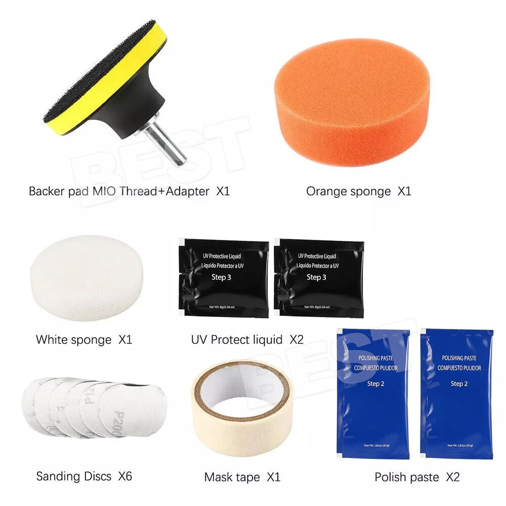 Car Headlight Restoration Kit Lens Lamp Cleaning Sanding Repair Tool For Hummer - view 1