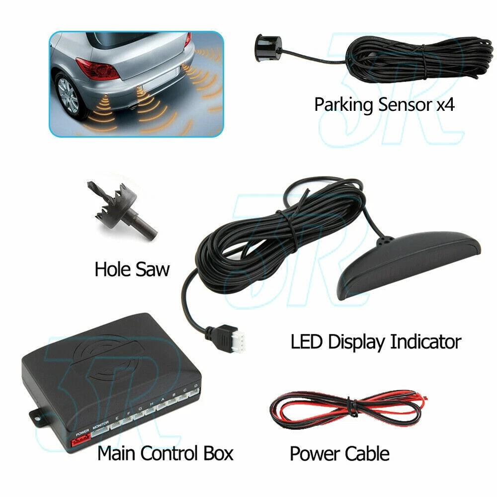 LED Displayer 4 Car Parking Sensor Alarm System Kit Car Rear Reversing Reverse - view 1