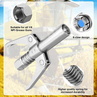 Grease Tool Coupler Heavy-Duty Quick Lock Double Handle Leak-Free Grease Gun - view 2