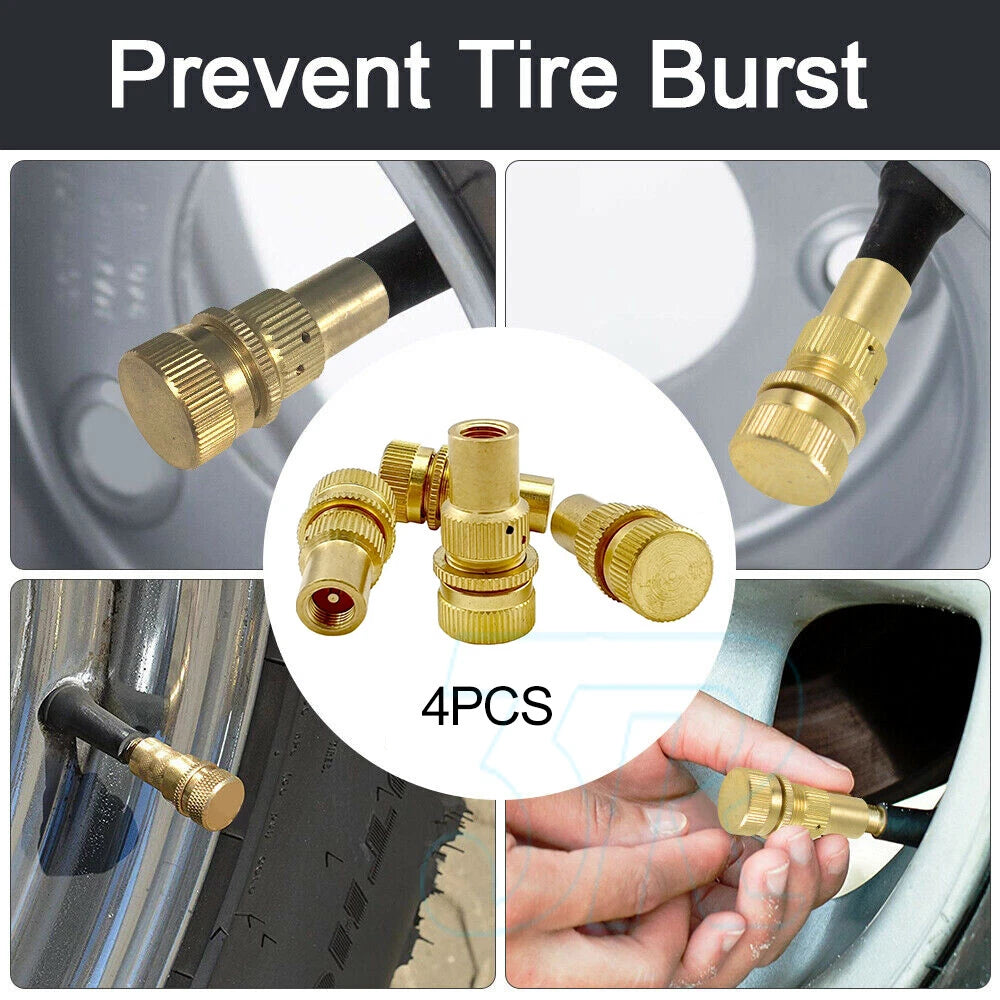 Tyre Deflators x4 Brass Air Deflator 0-60PSI Tire Valve Core Tool 4WD 4X4 - view 6