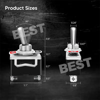 5 Set Toggle Switch 12V ON OFF Car Flick Dash Light Marine 12 Volt Switches Boat - view 8