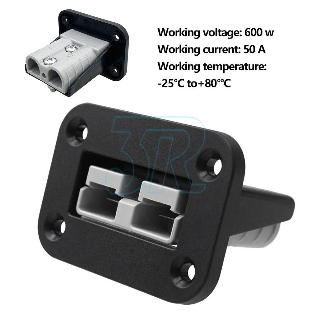 Flush Mount 50 Amp Anderson Plug Mounting Bracket Panel Cover for Caravan - view 5