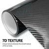 7D 1.52M x 50cm Gloss Black Carbon Fibre Fiber Vinyl Car Wrap Air Release Film