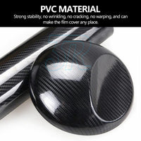 7D 1.52M x 50cm Gloss Black Carbon Fibre Fiber Vinyl Car Wrap Air Release Film - view 2