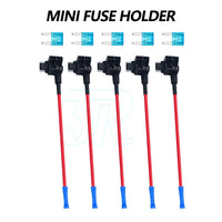 10x Add A Circuit Fuse Tap Car Mini Blade Fuse Box Holder 12V Low Profile - view 1