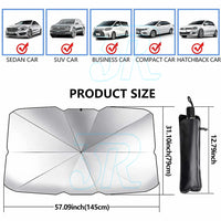 2x Car Windshield Sunshade Umbrella Foldable Front Window Cover Visor Sun Shade - view 7