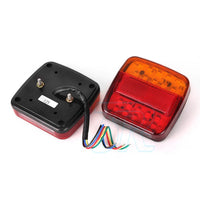 2x Square Led Stop Indicator Trailer Tail Light Truck Caravan Lamp Number Light - view 3