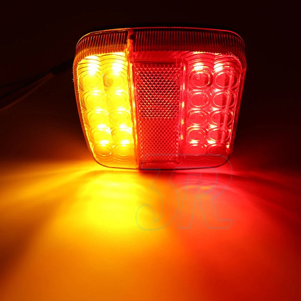 2x Square Led Stop Indicator Trailer Tail Light Truck Caravan Lamp Number Light - view 7