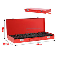 35pcs 1/2" Drive Deep Impact Socket Tool Set Metric Garage Workshop Tools 8-32MM - view 7