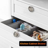 10X Push Button Drawer Cupboard Door Catch Lock RV Caravan Cabinet Knob Tools - view 4