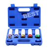 5Pcs Alloy Wheel Nut Thin Wall Deep Impact Socket Set 1/2" Drive 15-22mm w/Case