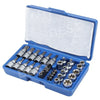 34 pcs E-Torx Socket Set 3/8" 1/4" Drive Star Hex Bit External Torque Tool