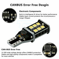 2x T15 W16W 2835 LED Reverse Light Canbus Error Free 912 Backup Bulb 800LM White - view 4