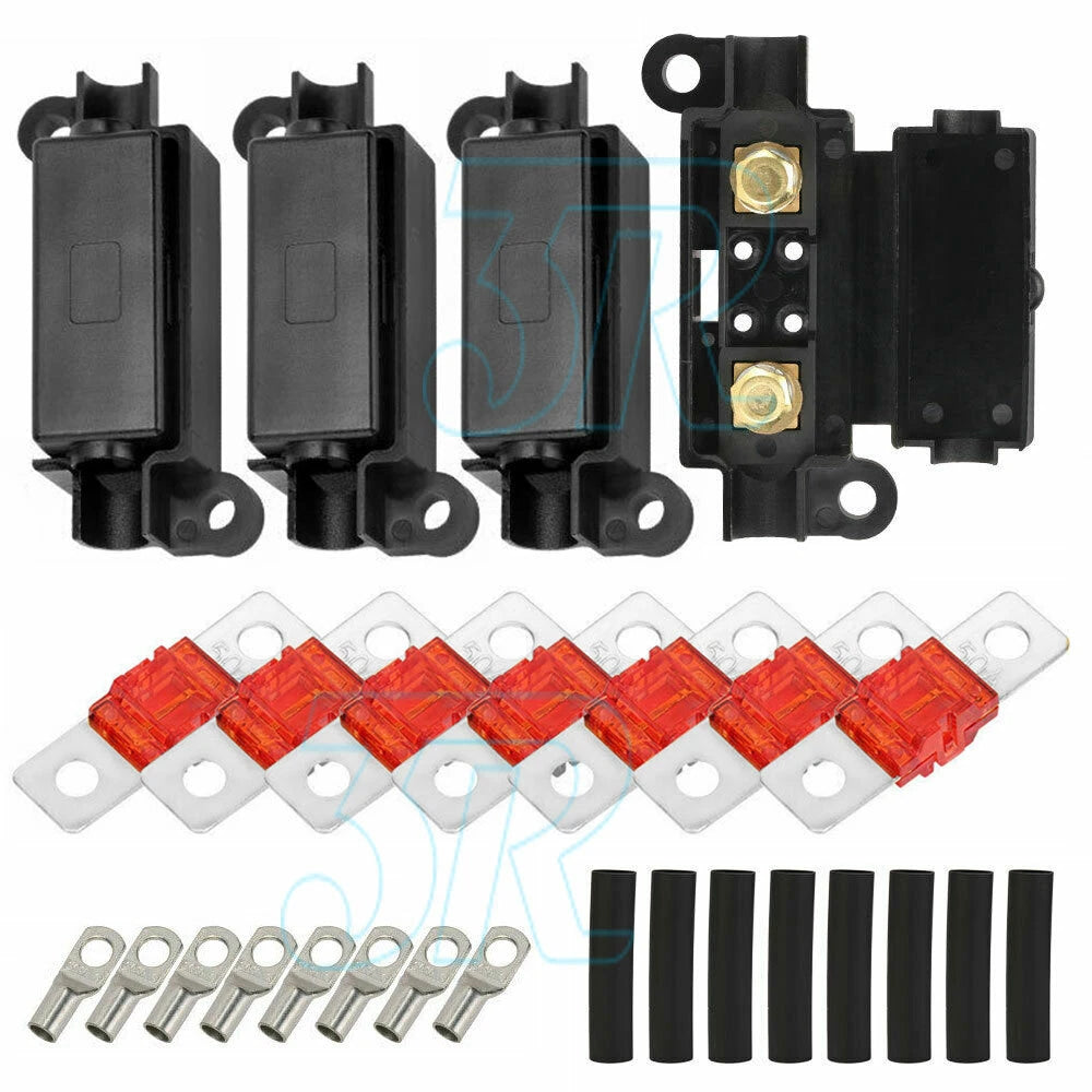 50A MIDI FUSE KIT 4 ANS Holder 7 x 50 AMP Fuses to Suit Redarc BCDC Dual Battery - view 1