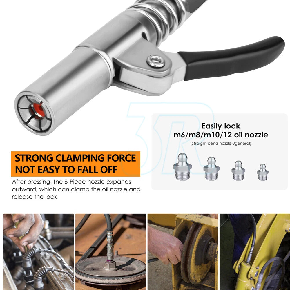 Grease Coupler Heavy-Duty Quick Release Grease Gun Coupler NPTI/8 10000PSI - view 5