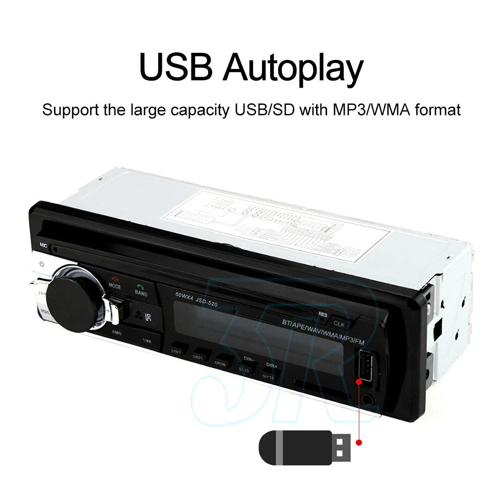Bluetooth Car In-dash Radio Stereo Head Unit Player 1 DINAU - view 4