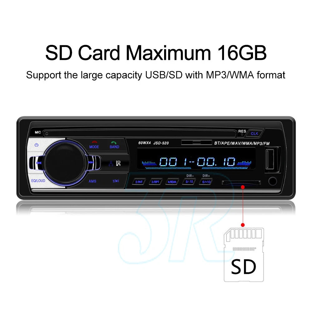 Bluetooth Car In-dash Radio Stereo Head Unit Player 1 DINAU - view 5