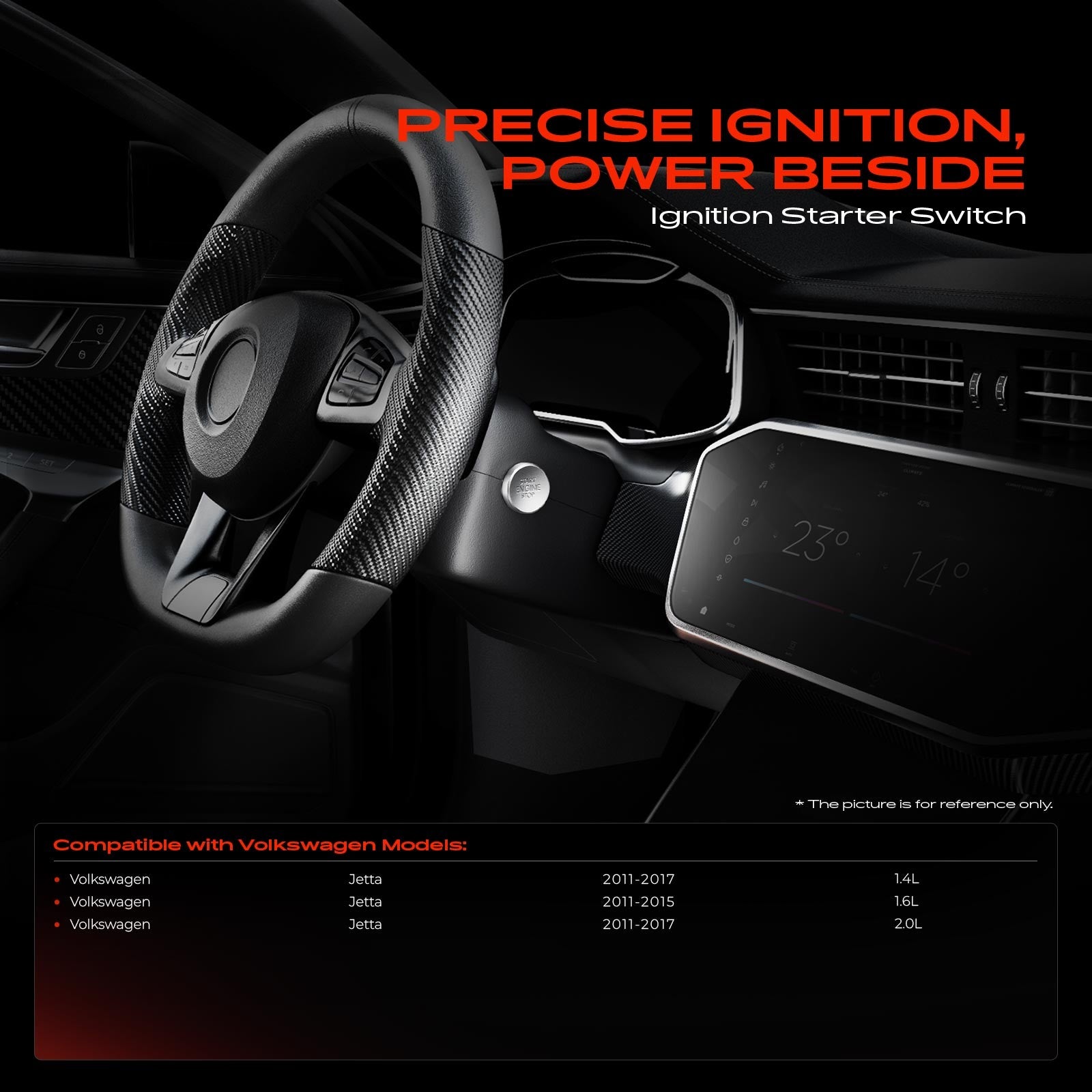 Ignition Switch Engine Start Stop for Volkswagen Jetta 162 163 AV2 2011-2017 - image 1