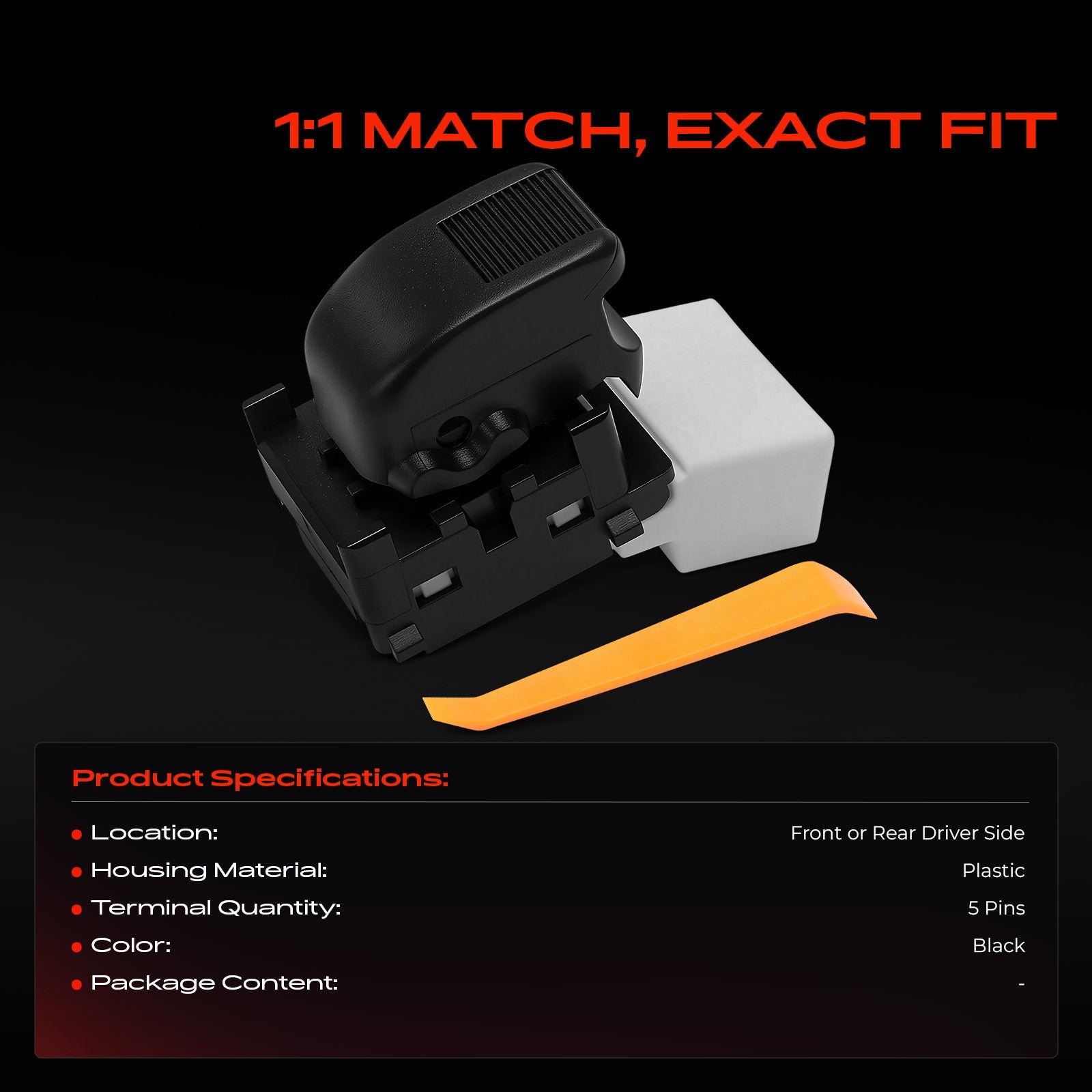 Front Right or Rear Window Switch without Bezel for Daihatsu Sirion M1 M30 1998-2023 - image 1