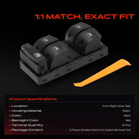 Front Right Window Switch for Audi A3 8P1 8P7 8PA A6 Q7 RS6 S3 S6 4LB 2004-2014 - image 2