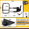 Manual Chrome Extendable Towing Mirror for Isuzu D-Max Holden Rodeo Colorado Ute